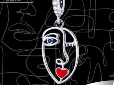 Punk Skull with Bold Enamel Pattern Beads