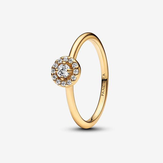 Anillo Halo Redondo en Pavé