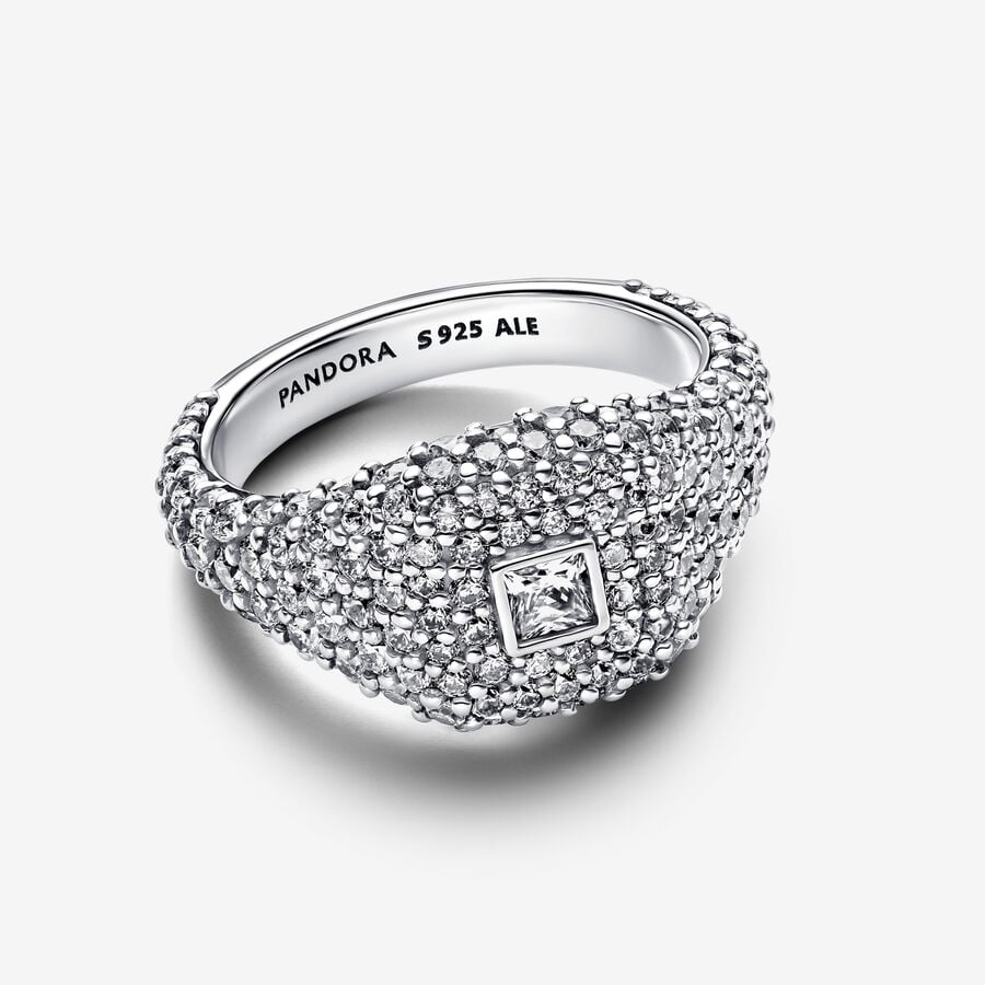 Pavé Square Cocktail Ring