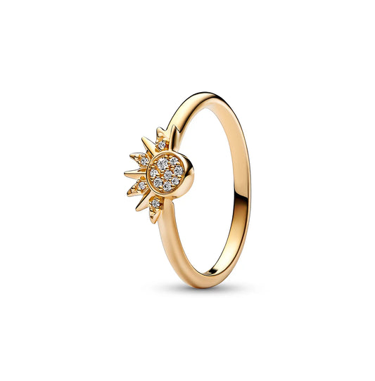 Cubic Zirconia Moments Celestial Sparkling Sun Ring