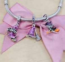 Sterling Silver Witch Hat and Broom Charm
